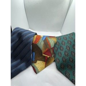 Massimo Bizzocchi Men’s Tie 100% Silk Lot Of 3